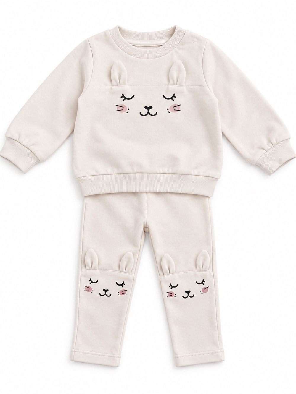 H&M - Cream Bunny Face Baby Set